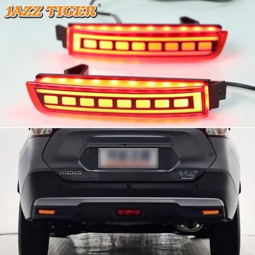 2-in-1 Functions Car LED Rear Fog Lamp Brake Light Rear Bumper Decoration Lamp For Infiniti ESQ 2014 - 2018