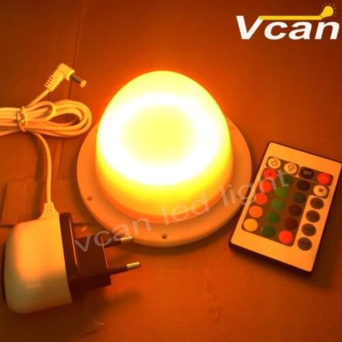 6 pieces DHL Free Shipping Super Bright 38LEDs RGBW multi-color remote control waterproof LED flower pot light kit