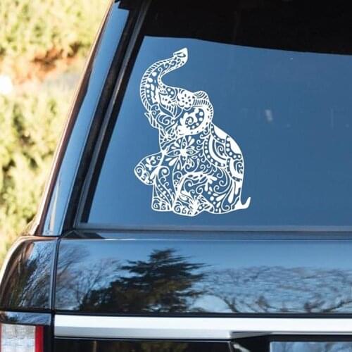 Car Sticker Auto Floral Elephant Car-Styling Vehicle Window Reflective Decals Sticker Decoration Accessories