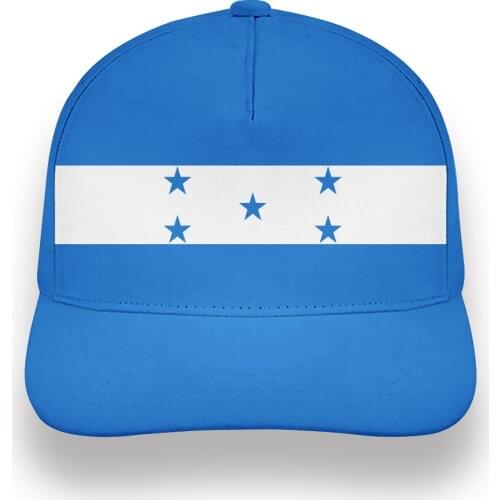 HONDURAS male diy free custom made name number boy hat nation flags hn country print photo honduran spanish unisex baseball cap