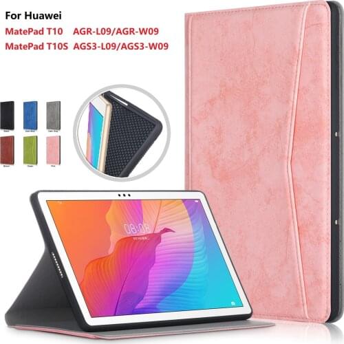 For Huawei Matepad T10s T 10s AGS3-W09 AGS3-L09 10.1 Case Magnetic Leather Soft TPU Back Cover for Funda Tablet Huawei T10 T10s