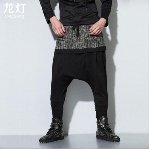 Hot 2020 New Plus Size Clothing Mens Casual Harem Pants Big Crotch Pants Bloomers Singer Costumes Trousers