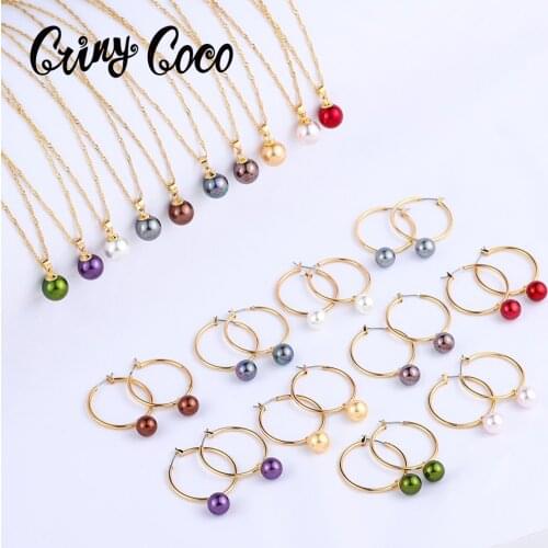 Hawaii Polynesia Style Necklace Earring Sets for Women 2020 Fashion Wholesale Price Black Earrings and Pendant Jewelry Set New