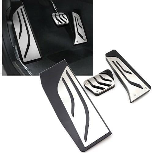 3x AT Auto Foot Rest Gas Brake Pedals Anti-slip Cover Kits For BMW 1 2 3 4 Series 2013 2014 2015 2016 2017 2018 2019 LHD