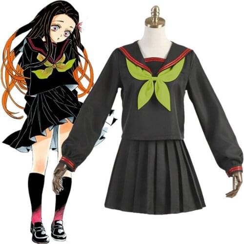 Demon Slayer Cosplay Jk Uniform Suit Blade Kazomon Nidouzi Female Costume Cosplay Suit Demon Slayer Suit