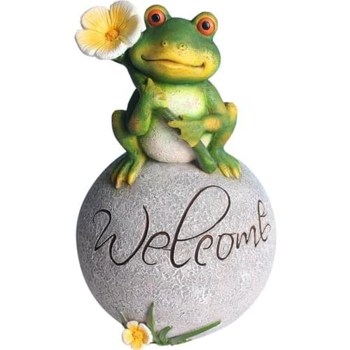 Best Frogs Garden Statues Frogs Sitting on Stone Sculptures Garden Yard Frogs Landscaping Stone Ornaments Decoration