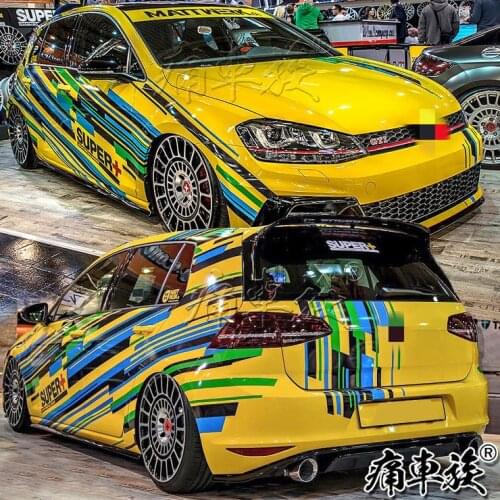 FOR Volkswagen Golf 7 GTI car sticker pull flower POLO racing decoration modified vehicle whole car sticker