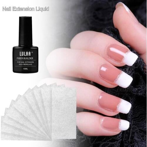 Nail Extension Fiberglass Clear UV Gel Fiberglass Silk Wrap Stickers Fiber Builder Gel Nail Extension Fiberglass Nail Art Tool