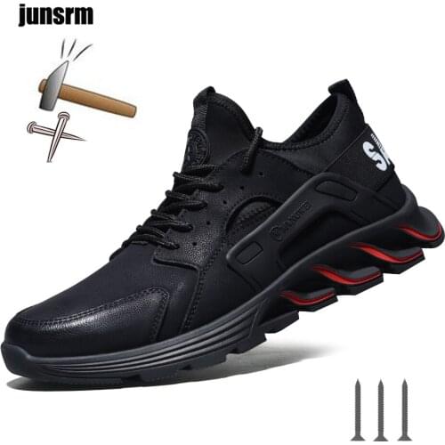 New winter solid safety shoes steel head anti-smashing stab-resistant work shoes breathable protection toe