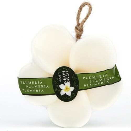 New 3D Natural Plumeria Essential Oil Handmade Soap Cleaning Wash Soap Moisturizing Whitening Brighten Skin