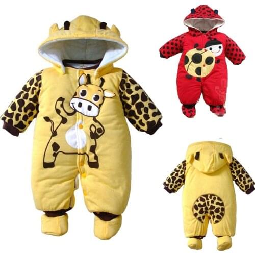 Newborn baby clothes cotton baby clothing rompers for newborns baby boy girl clothes Cartoon Thick warm Infant Jumpsuit