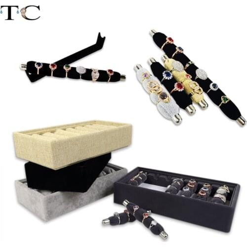 Ring Organizers Bar Jewelry Tray Ring Display Case Jewelry Display Holder for Ring Organizador De Joyas Para Colgar