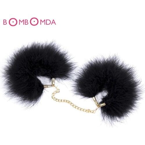 Feather Hand Wrist Cuffs Bondage Restraints Slave Belt Fetish Erotic Sex Products Flirt Toys For Women