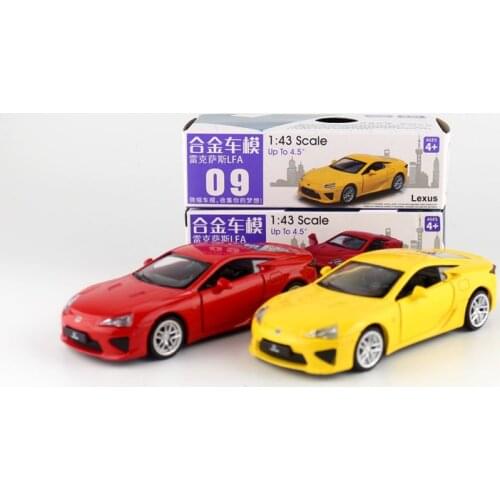 Box gift model,High simulation 1:43 alloy pull back LFA model car,Original packaging,selling toys,free shipping