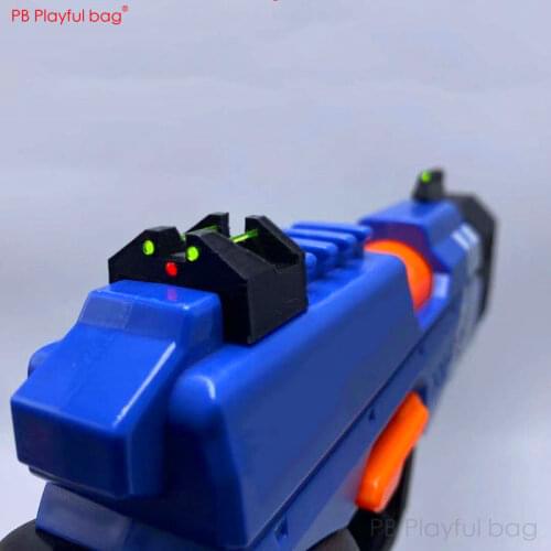 Playful bag CS soft ball launcher refitting optical fiber sight 3D printing toys Soft ball gun decorative accessory CS toys QI39