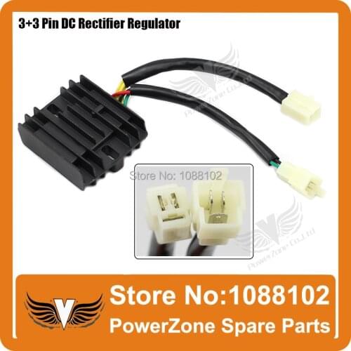 12V 3+3 6 Pins wires DC Fired Voltage Regulator Rectifier CG CB GY6 150cc 200cc 250cc Dirt Pit Bike Scooter ATV Buggy Motorcycle