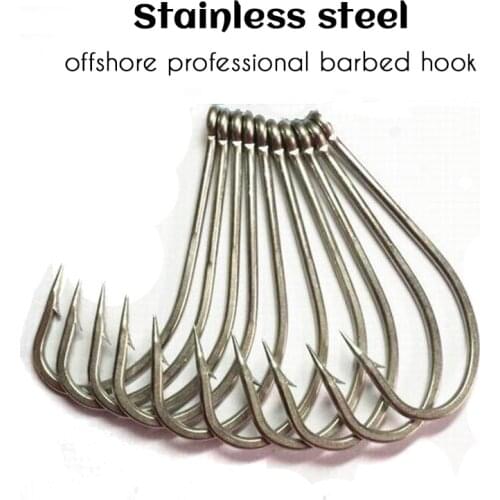 Fishing Barbed Hook From Japan Baitholder#1~#10 Fish Hook High Carbon Steel Thickened Angler Herring Sturgeon Hooks 5PCS/Lot