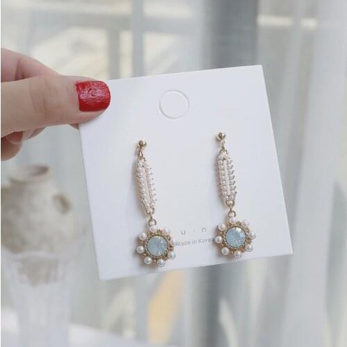 S925 needle retro palace style baroque pearl ear nail temperament simple and sweet earrings ear clip