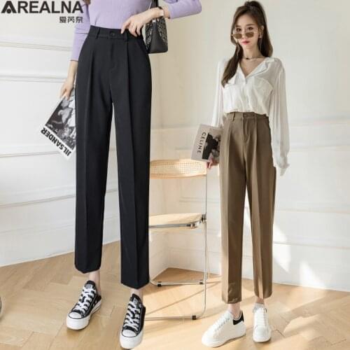 Sweatpants Women Clothes Pants Streetwear 2021 Summer Fashion Korean Style harem pants women Black white High Waisted Vintage