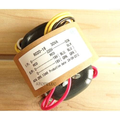 220V 30W R-Core Transformer 18V+18V for Audio Amplifier Preamps AMP DAC R Core