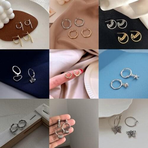 High Quality Personalized Round Coin Star Heart Earring Customize Chain Gold Silver Color Earrings for Women Party JewelryGift