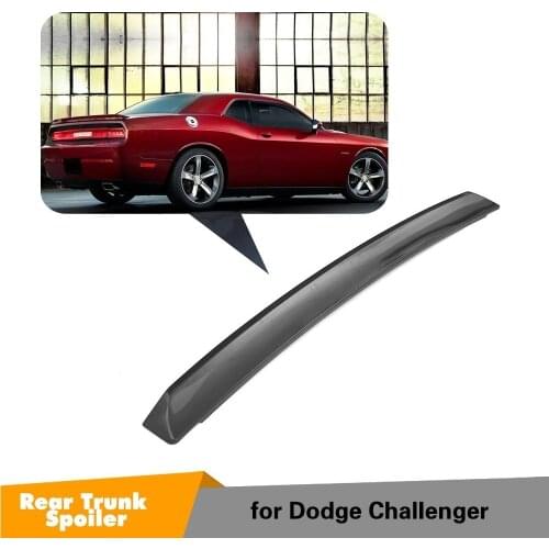 Carbon Fiber / ABS Rear Trunk Spoiler Boot Wing Lip Painted With Black And White For Dodge Challenger 2008 - 2014