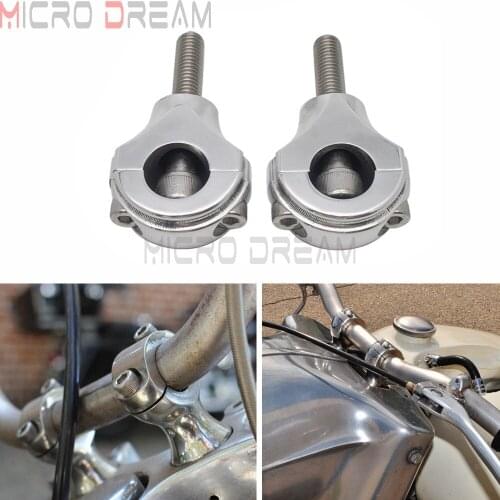 1 Pair Old School 1" Handlebar Riser 25mm Bar Mount Clamp Cafe Racer 1.5" Riser for Harley Triumph Yamaha Honda Bobber Chopper