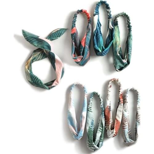 2020 New Arrival Fashion Beach Style Women Headband Girl Hair Accessories Coconut tree Print Hair Band