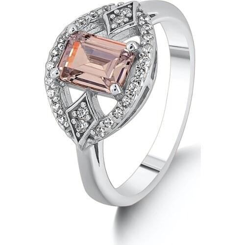 Women Silver Handmade Ring With Baguette Solid 925 Sterling Silver