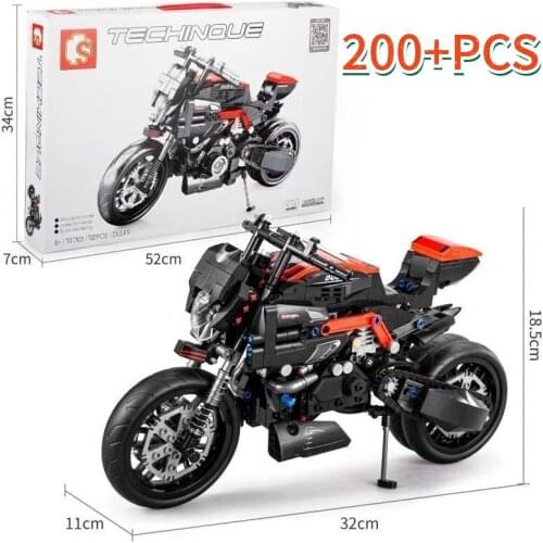 Famous Motorcycle Children Professional Building Blocks Small Particles Plastic Bricks Puzzle Boy Gift Adult Game Assembly Model