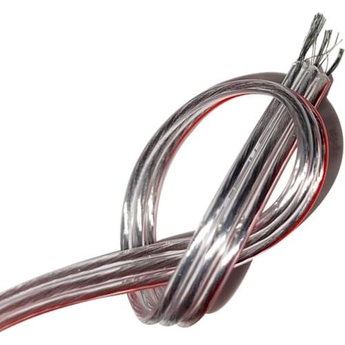 3pin transparent wire with Red edge Tinned copper 22AWG PVC insulated wire Electronic cable LED cable full color pixel light
