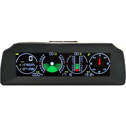 Car HUD head-up display horizontal slope balance meter voltage time compass altitude meter display
