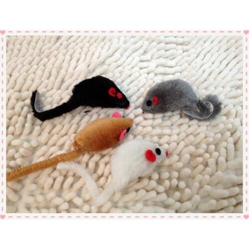 Free shipping pet cat playing toy mouse for cat toy plush toy for cat mixed colors 100pcs/lot