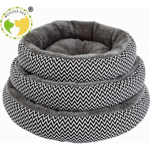 Bonzerpet Dog Bed Small Animals Mat Cat Bed Soft Fur Fleece Warm Chihuahua Puppy Medium 40cm Leopard Pet House