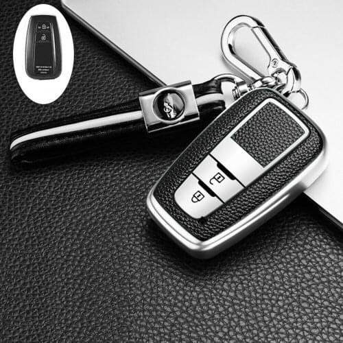 TPU Car Key Cover For Toyota C-HR Prius 2017 2018 2019 Camry RAV 4 Keychain Leather Pattern Smart Remote Control Protector Case