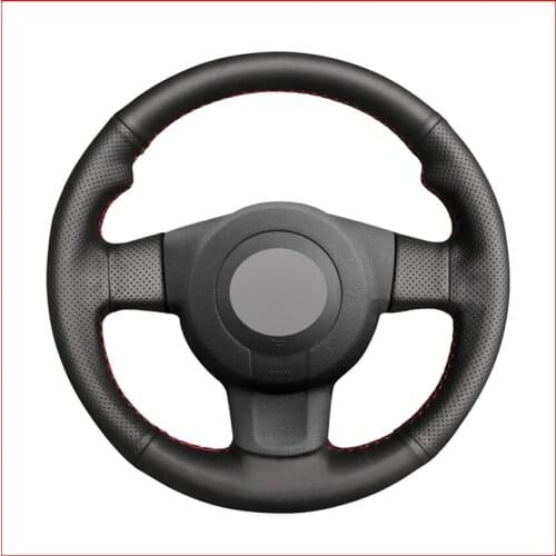 Black PU Artificial Leather Car Steering Wheel Cover for Seat Leon (1P) FR 2007 Leon (1P) Cupra 2007 Ibiza (6L) FR 2006 Parts