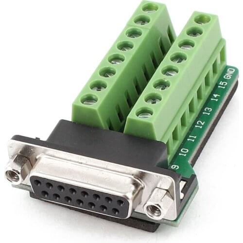 DB15 D-SUB VGA 15pin Female Adapter Jack Terminal Breakout PCB Board