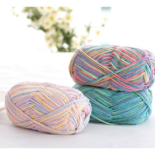 High Quality ECO-friendly Natural Cotton Hand Knitting Yarn Baby Milk cotton Yarn Knitted By 2.5mm Needles crochet yarn DIY Rag