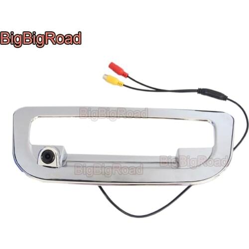 BigBigRoad Car Rear View Reverse Back Up Parking Trunk Handle Camera For Ford Ranger T6 For Mazda BT-50 BT50 UP UR 2011~2018