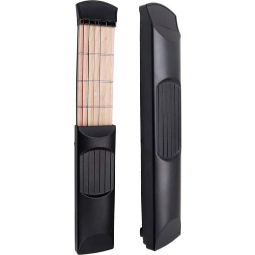 Muslady Pocket Guitar Colorful Chord Trainer Guitar Trainer Guitar Practice Tool 6-String 6-Fret Model for Beginners