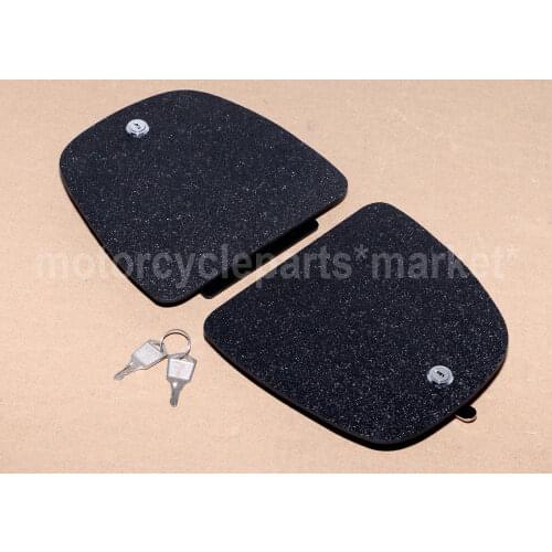 For Harley Touring Electra Street Glide Road King 2005-2013 ABS Lower Fairing Locking Glovebox Glove Box Doors Set Black