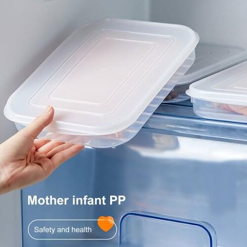 Kitchen Food Storage Box Transparent Superimposable Refrigerator Fresh-Keeping Container Cold Storage Trays Dumpling Organizer