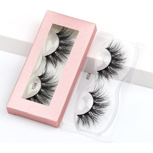 LANJINGLIN 1 pair 25mm mink eyelashes dramatic long false eyelash 3D/5D natural eye lashes makeup volume soft fluffy fake lash