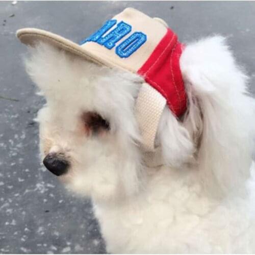 Fashion Sun Protection Pet Hat Adjustable Small Pet Summer Travel Sun Dog Hat Breathable Baseball Cap For Teddy Pet Supplies