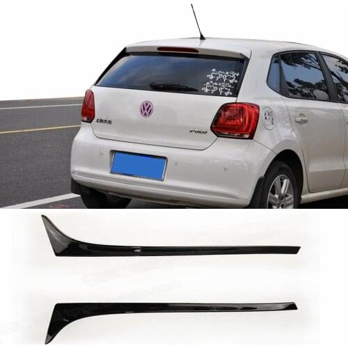 MONTFORD For Volkswagen Polo 2012 2013 2014 2015 2016 ABS Plastic Painted Black Color Rear Trunk Wing Spoiler Car Accessories