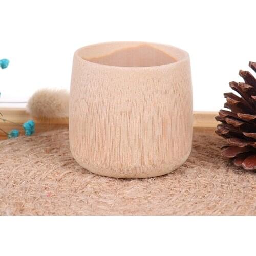 Natural Bamboo Drinking Cup Tea Beer Vintage Coffee Juice Milk Cup Japan Style Wooden Cup Breakfast Beer Milk Drinkware