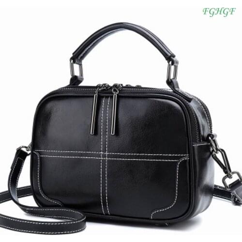 New trend wild leather cowhide ladies shoulder pillow bag fashion Europe and the United States wind portable diagonal package