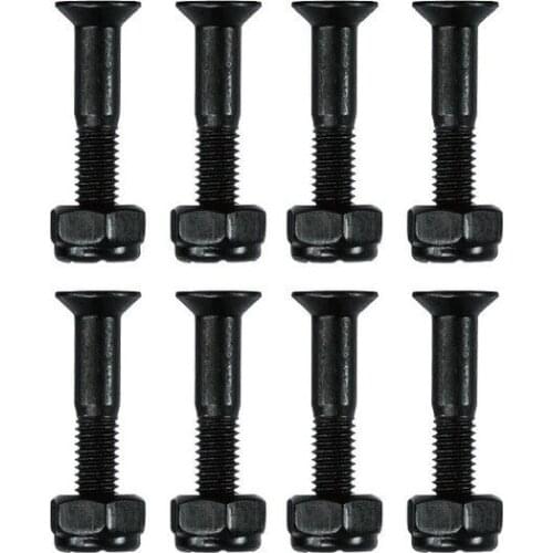 2020 New Top 8pcs 25mm Black Skateboard Bolts Fish Board Hard Ware Skateboard Nagels Goud Skateboard Bouten Schroeven Screws