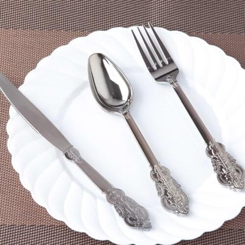 Disposable Dinnerware Set Sliver Fork Knife Spoon Wedding Party Birthday Party Picnic Dinnerware 20pcs/lot DEC542