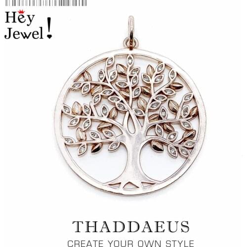 Pendant Rose Gold Color Tree,2020 Brand New Fashion Jewelry Europe Style Bijoux Romantic 925 Sterling Silver Gift For Woman